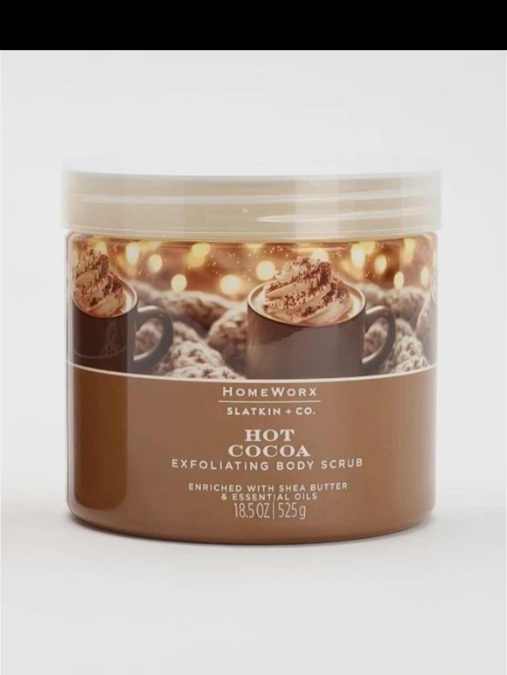 HomeWorx Hot Cocoa Exfoliating Body Scrub - Brown
